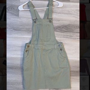 Overall mini skirt dress